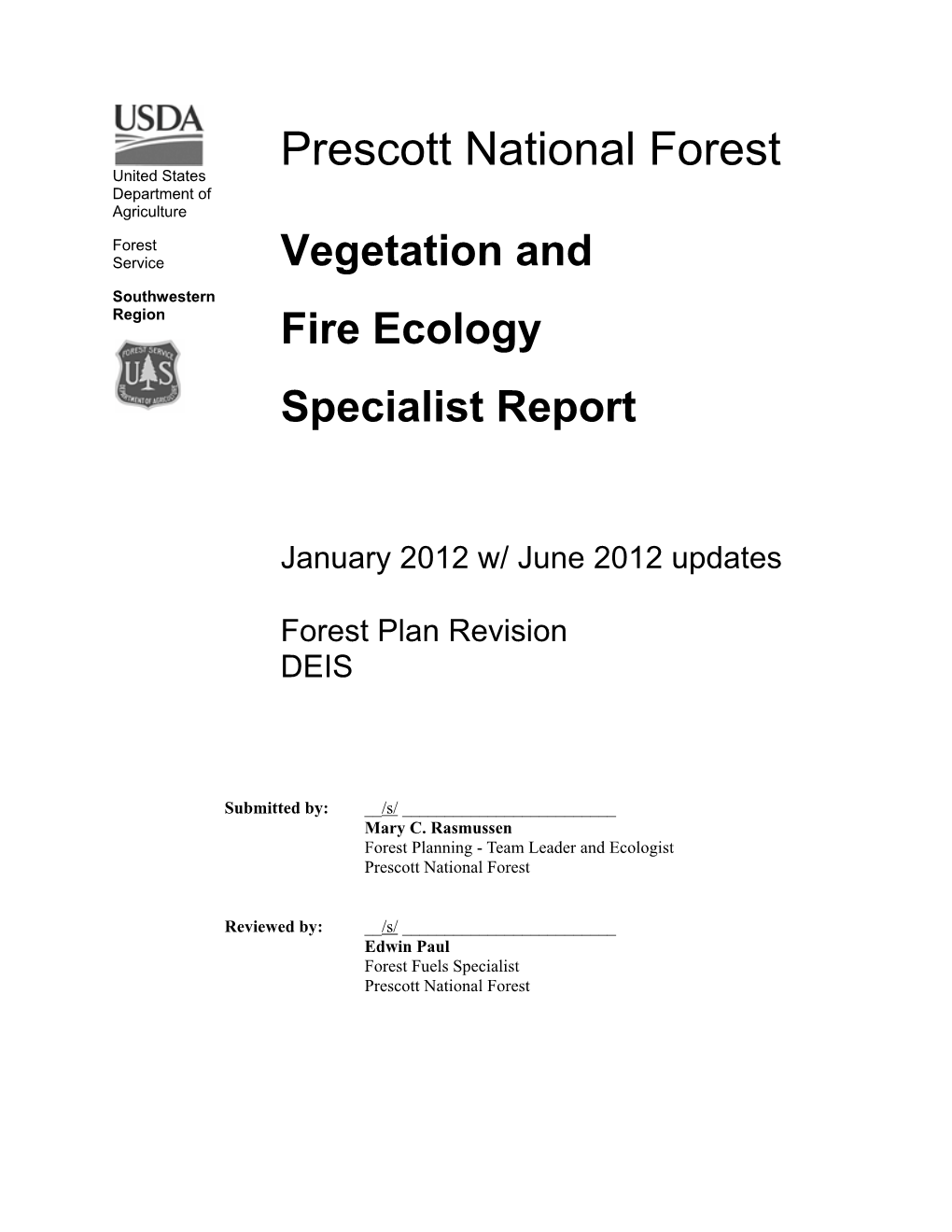 Prescott National Forest United States Department of Agriculture