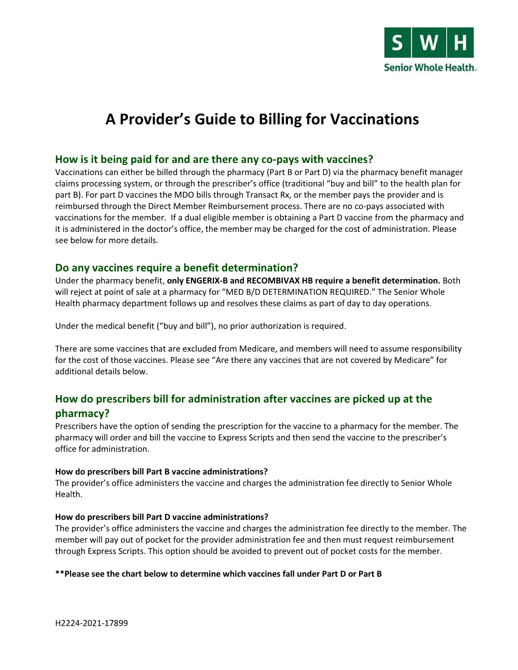 A Provider's Guide to Billing for Vaccinations