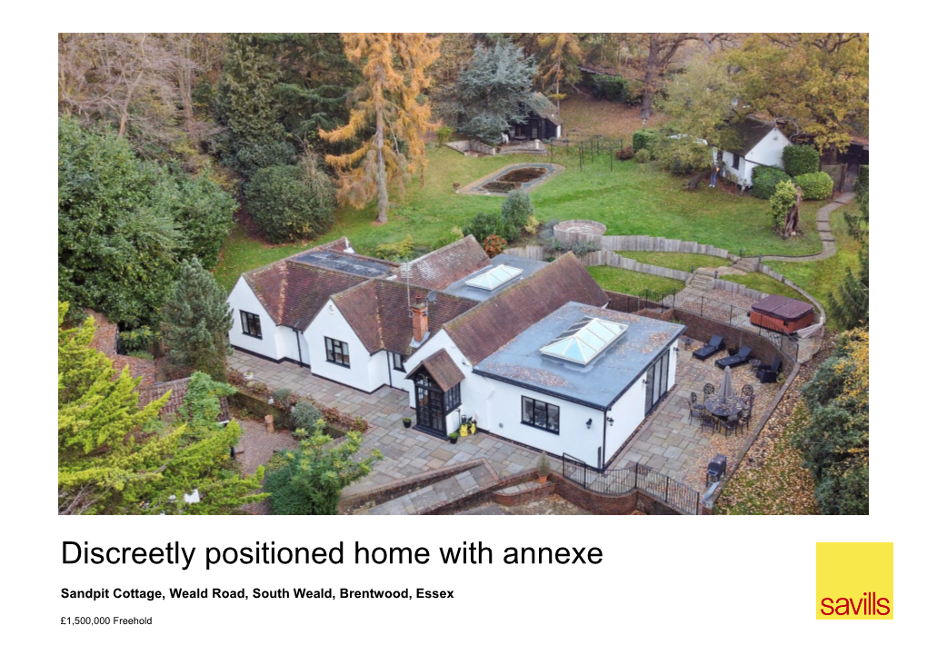 Discreetly Positioned Home with Annexe Accommodationsandpit Cottage, Weald Road, South Weald, Brentwood, Essex