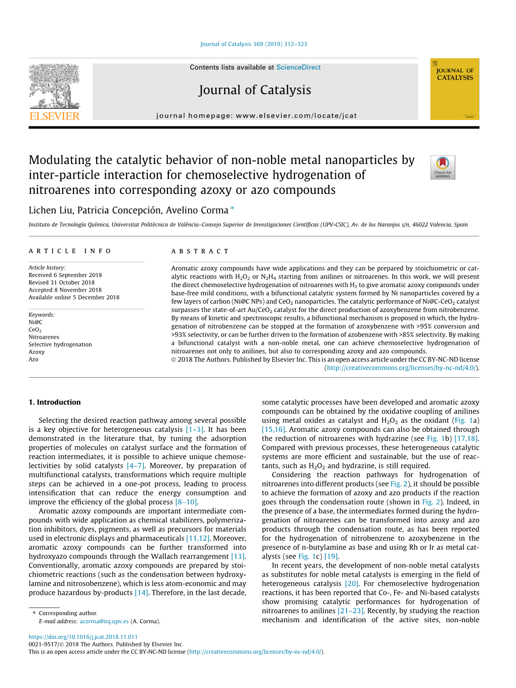 Modulating the Catalytic Behavior of Non-Noble Metal Nanoparticles By