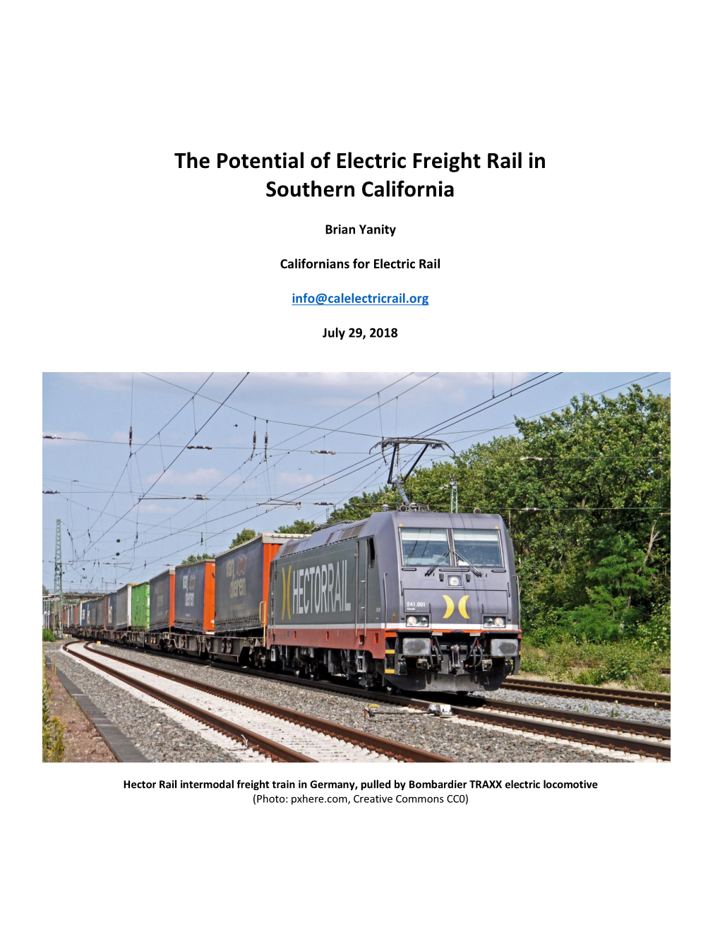 The Potential of Electric Freight Rail in Southern California