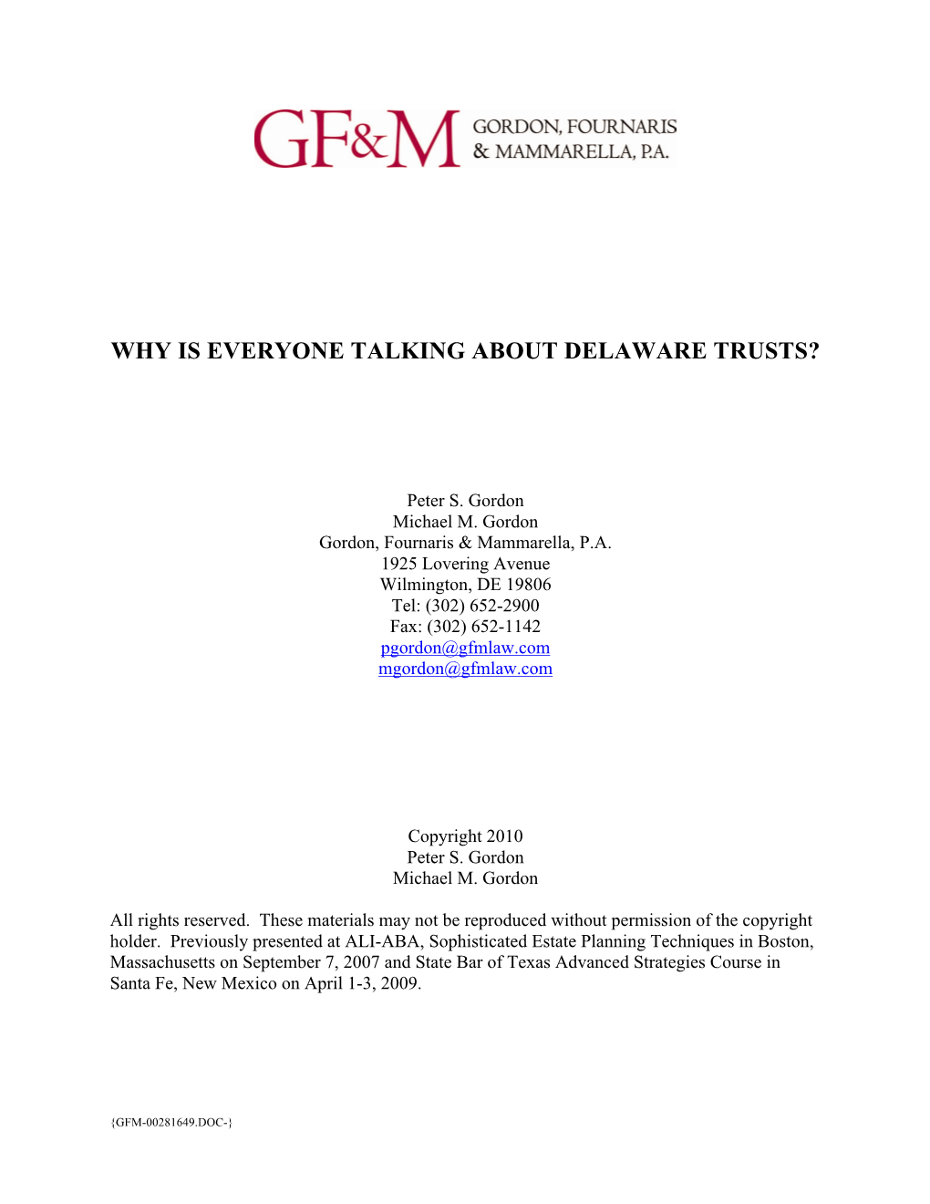 Why Is Everyone Talking About Delaware Trusts (00295992)