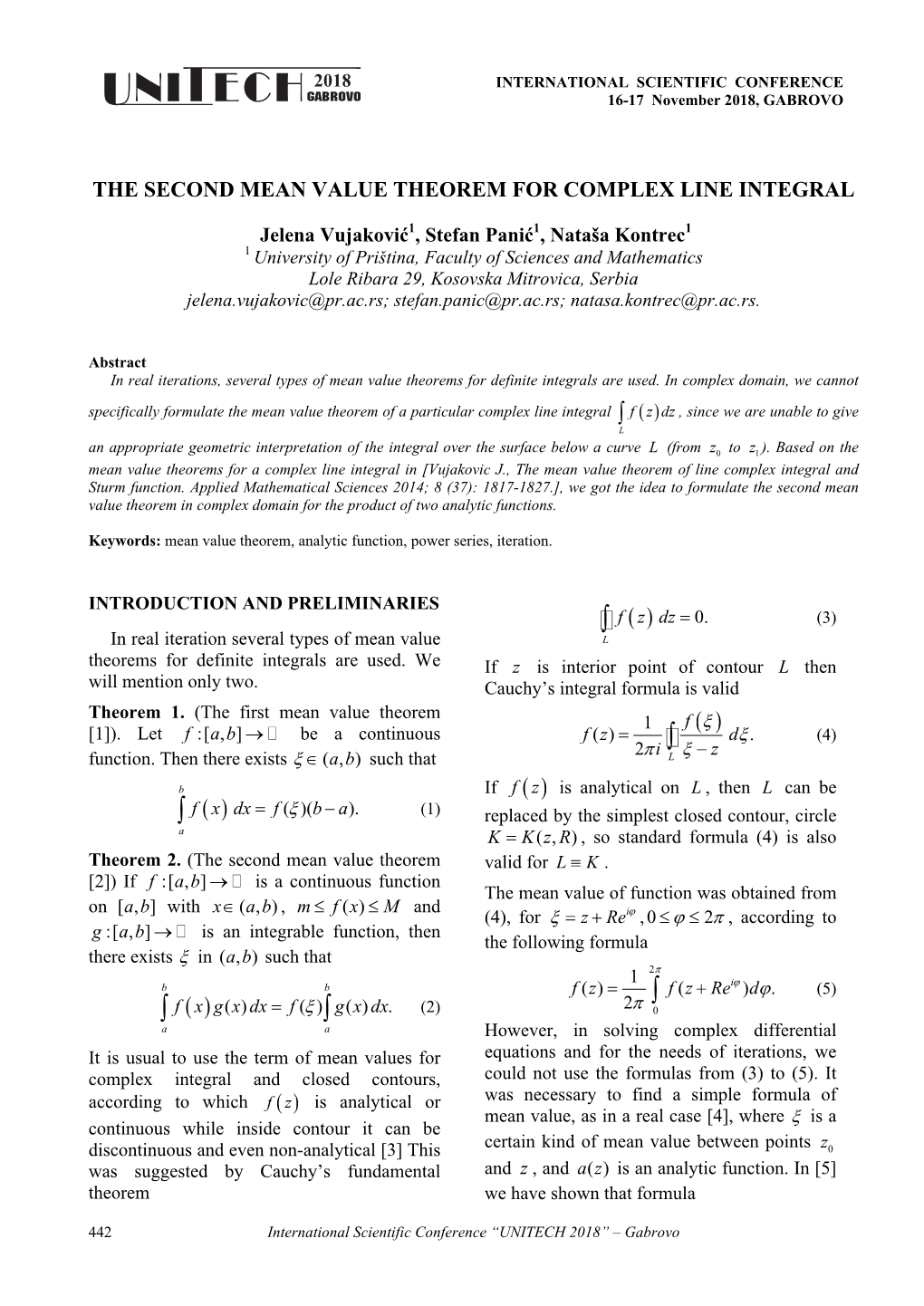 The Second Mean Value Theorem for Complex Line Integral