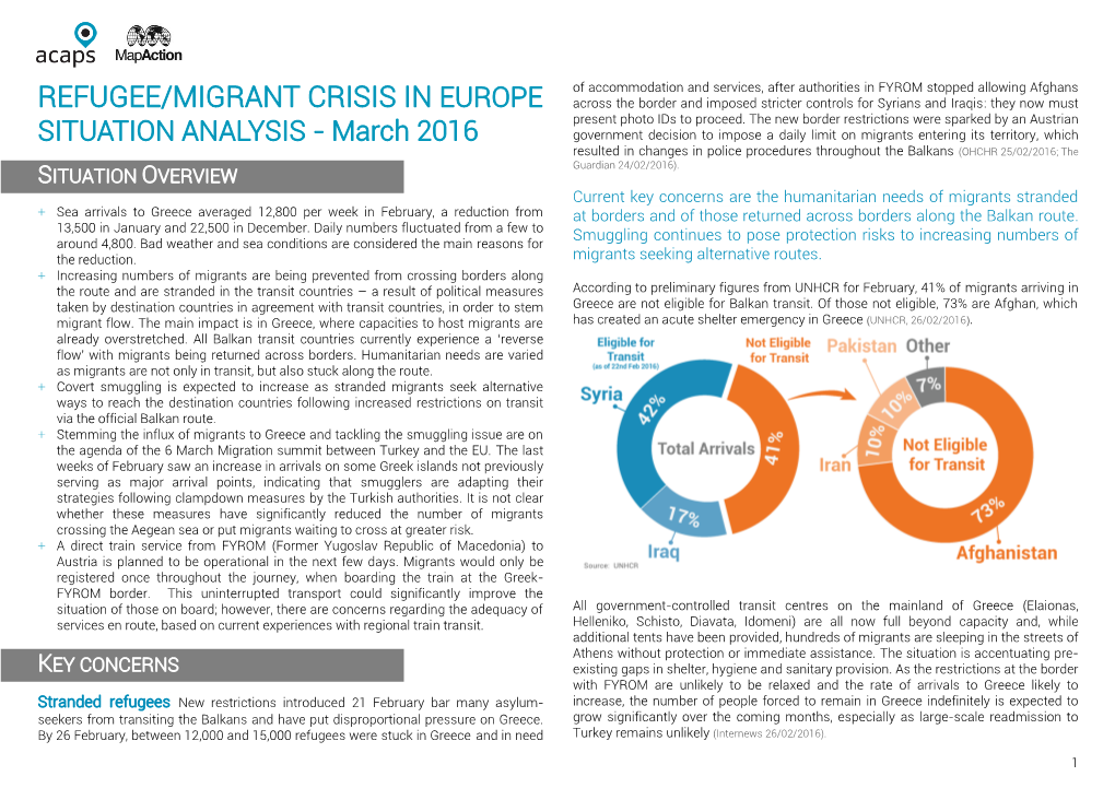 REFUGEE/MIGRANT CRISIS in EUROPE Across the Border and Imposed Stricter Controls for Syrians and Iraqis: They Now Must Present Photo Ids to Proceed