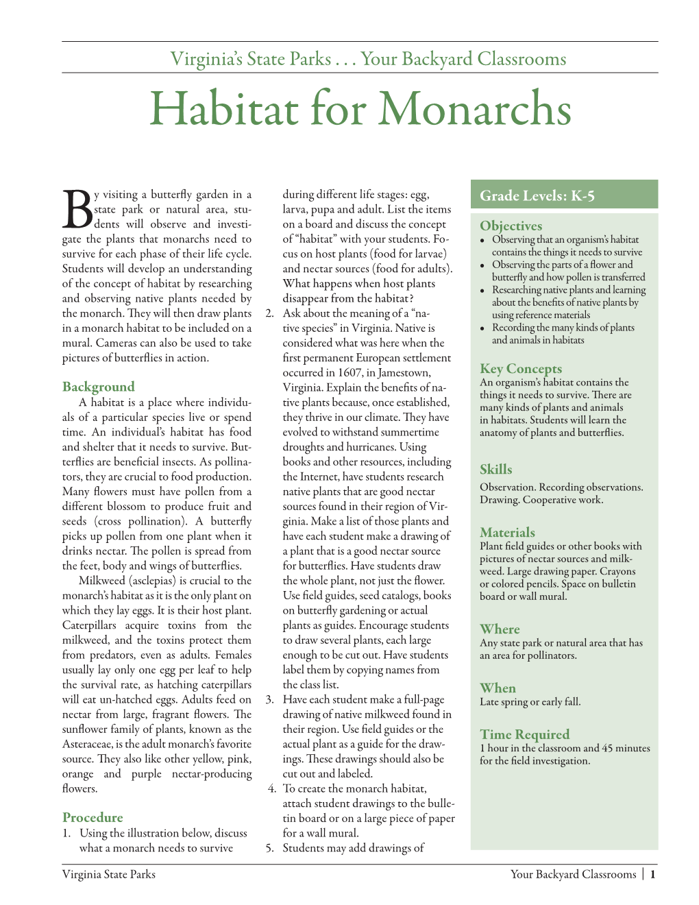 Habitat for Monarchs