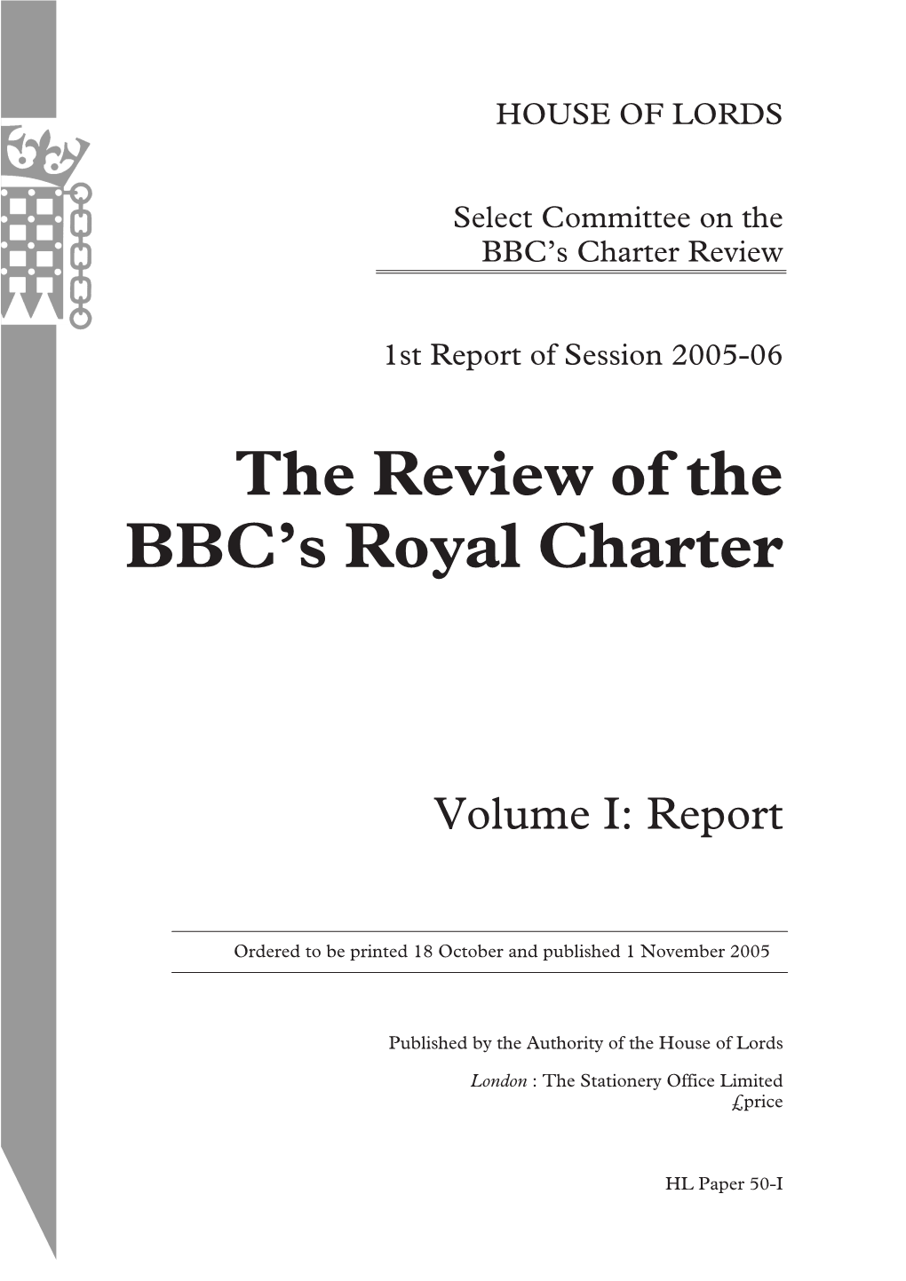 The Review of the BBC's Royal Charter