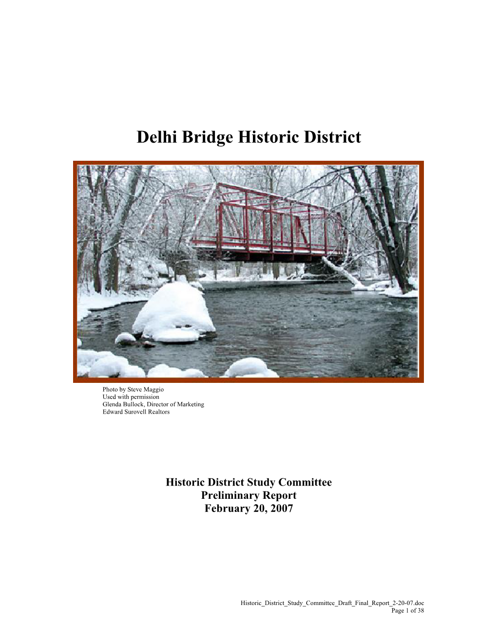 Delhi Bridge Historic District