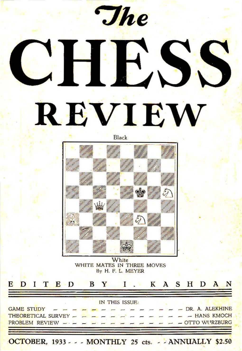 Edited I. Kashdan October, 1933