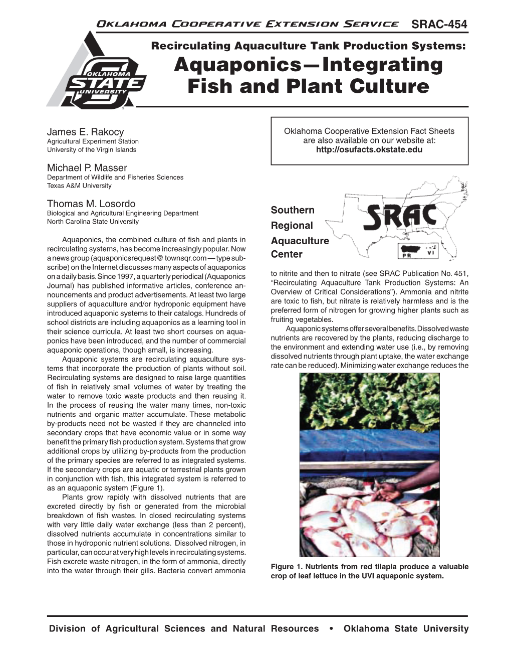 Aquaponics—Integrating Fish and Plant Culture