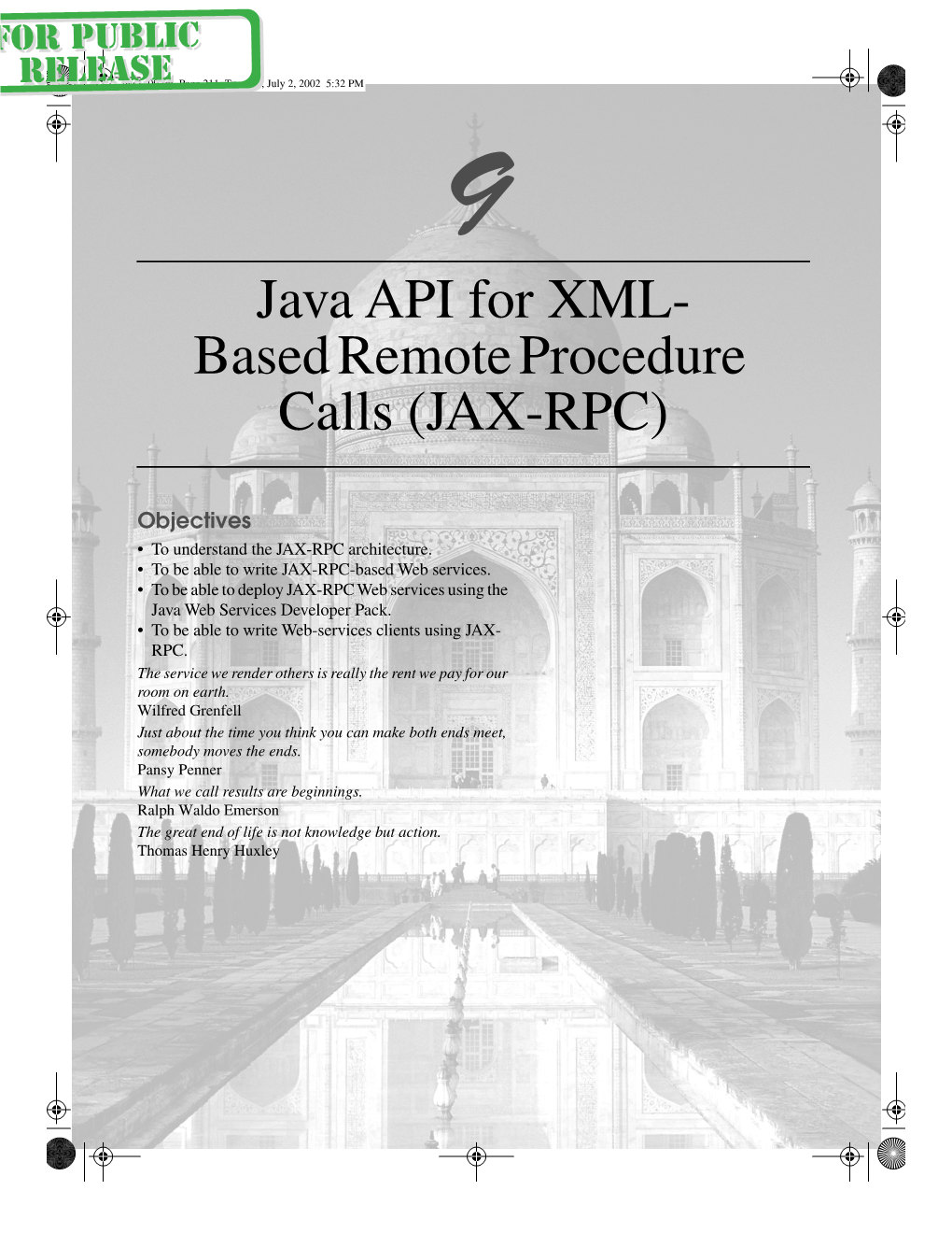 Java API for XML- Based Remote Procedure Calls (JAX-RPC)