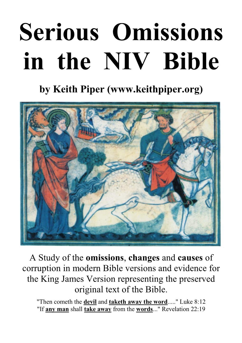 Serious Omissions in the NIV Bible