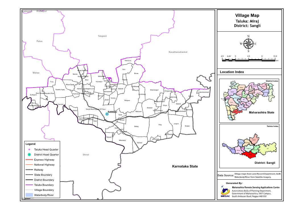 Village Map Taluka: Miraj District: Sangli