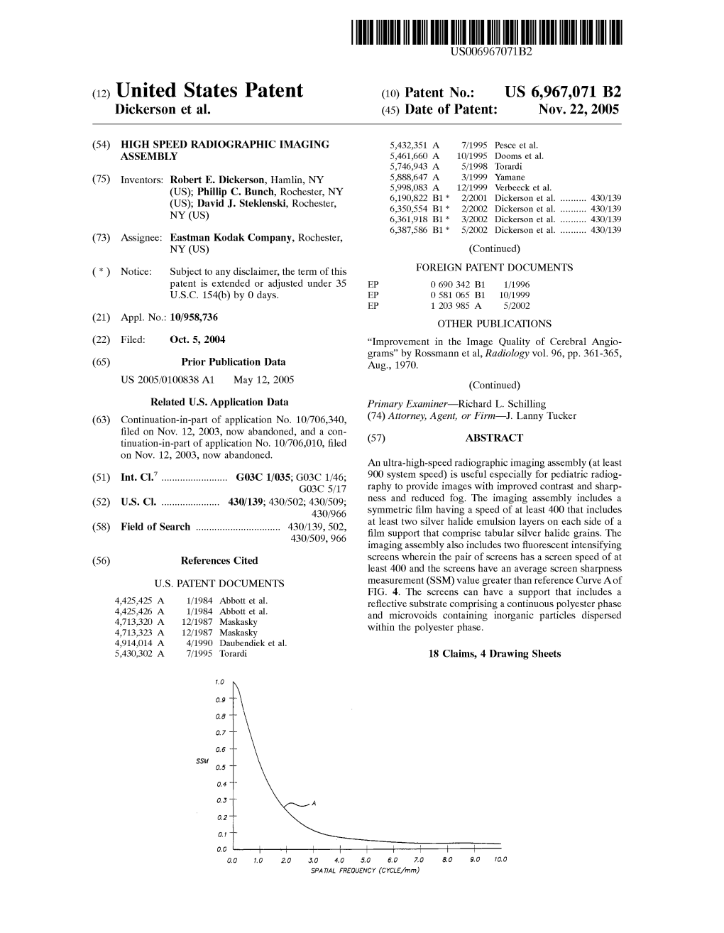 (12) United States Patent (10) Patent No.: US 6,967,071 B2 Dickerson Et Al