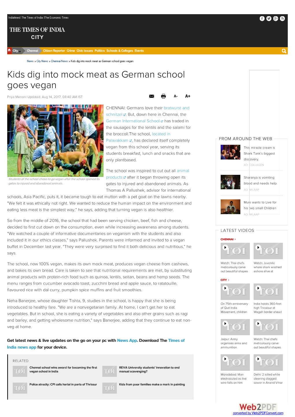 Kids Dig Into Mock Meat As German School Goes Vegan | Chennai News