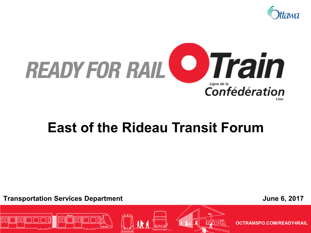 East of the Rideau Transit Forum