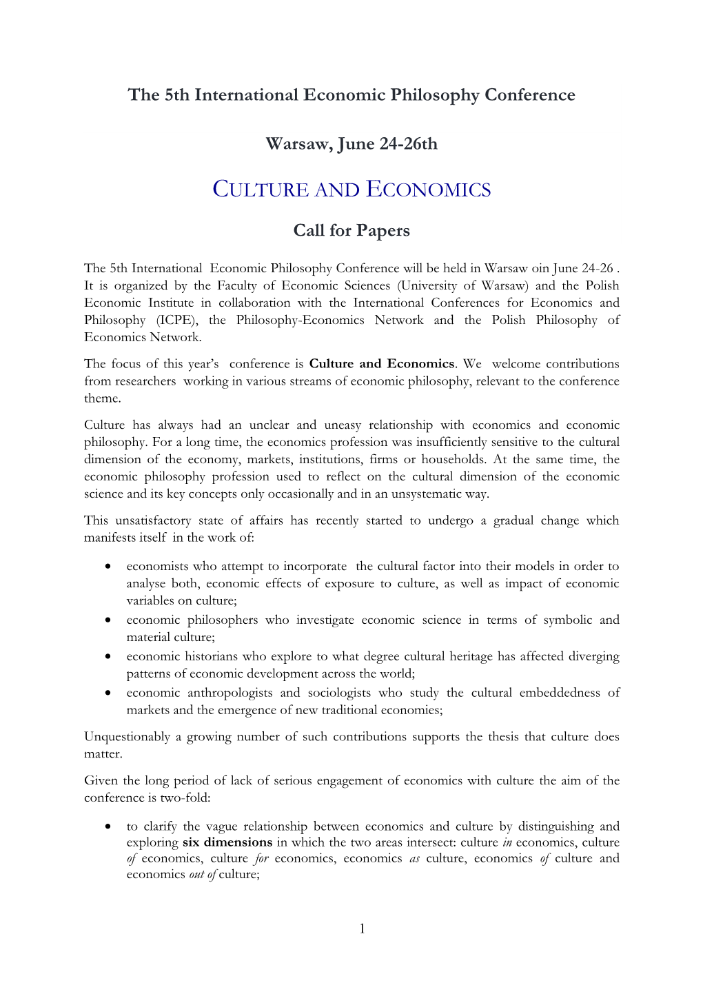 Culture and Economics