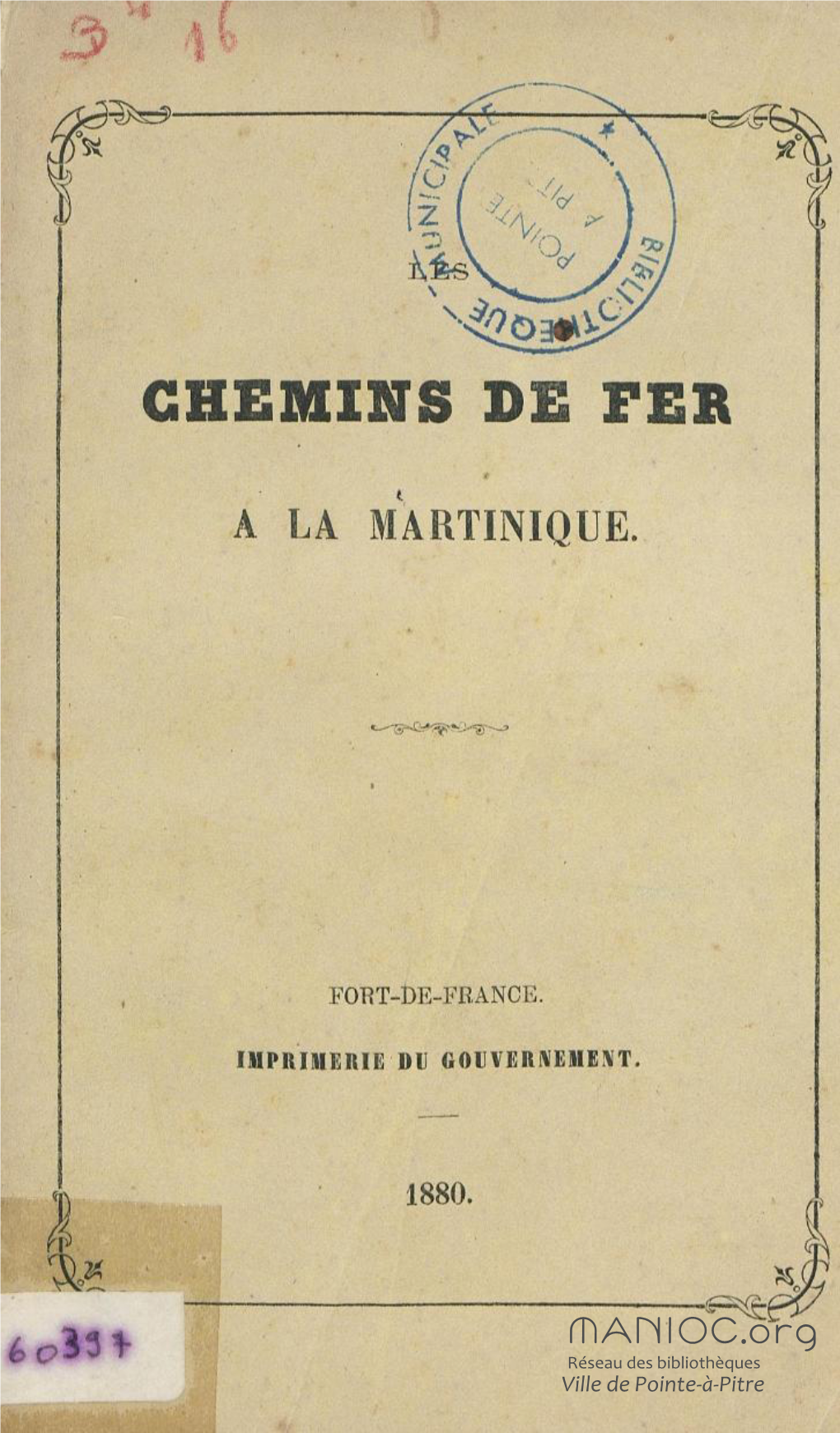 Chemins De Fer À La Martinique