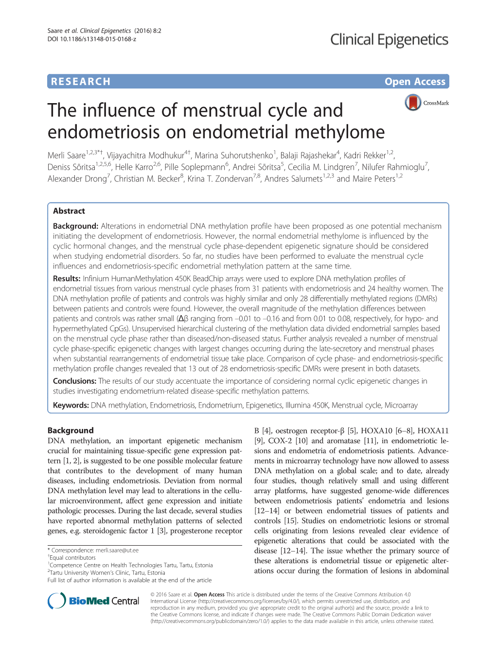 The Influence of Menstrual Cycle and Endometriosis on Endometrial