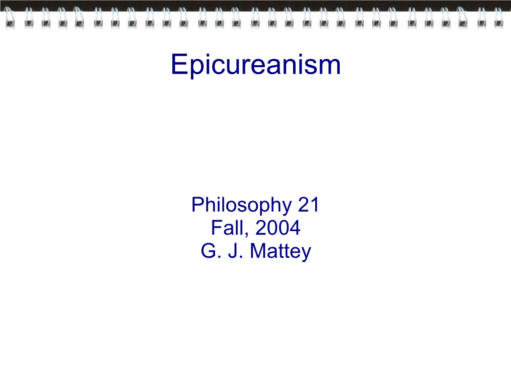 Epicureanism