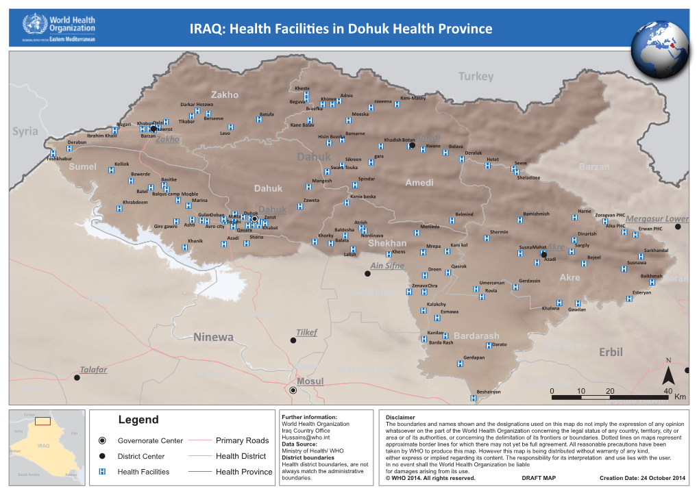 IRAQ: Health Facilities in Dohuk Health Province
