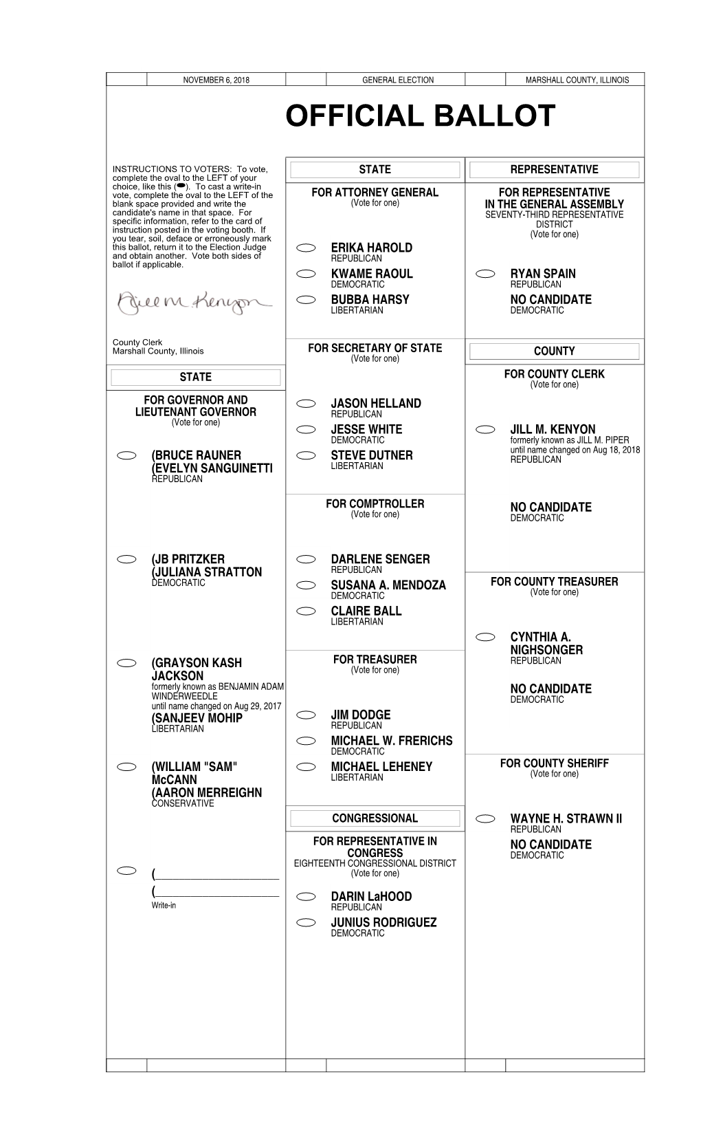 Official Ballot