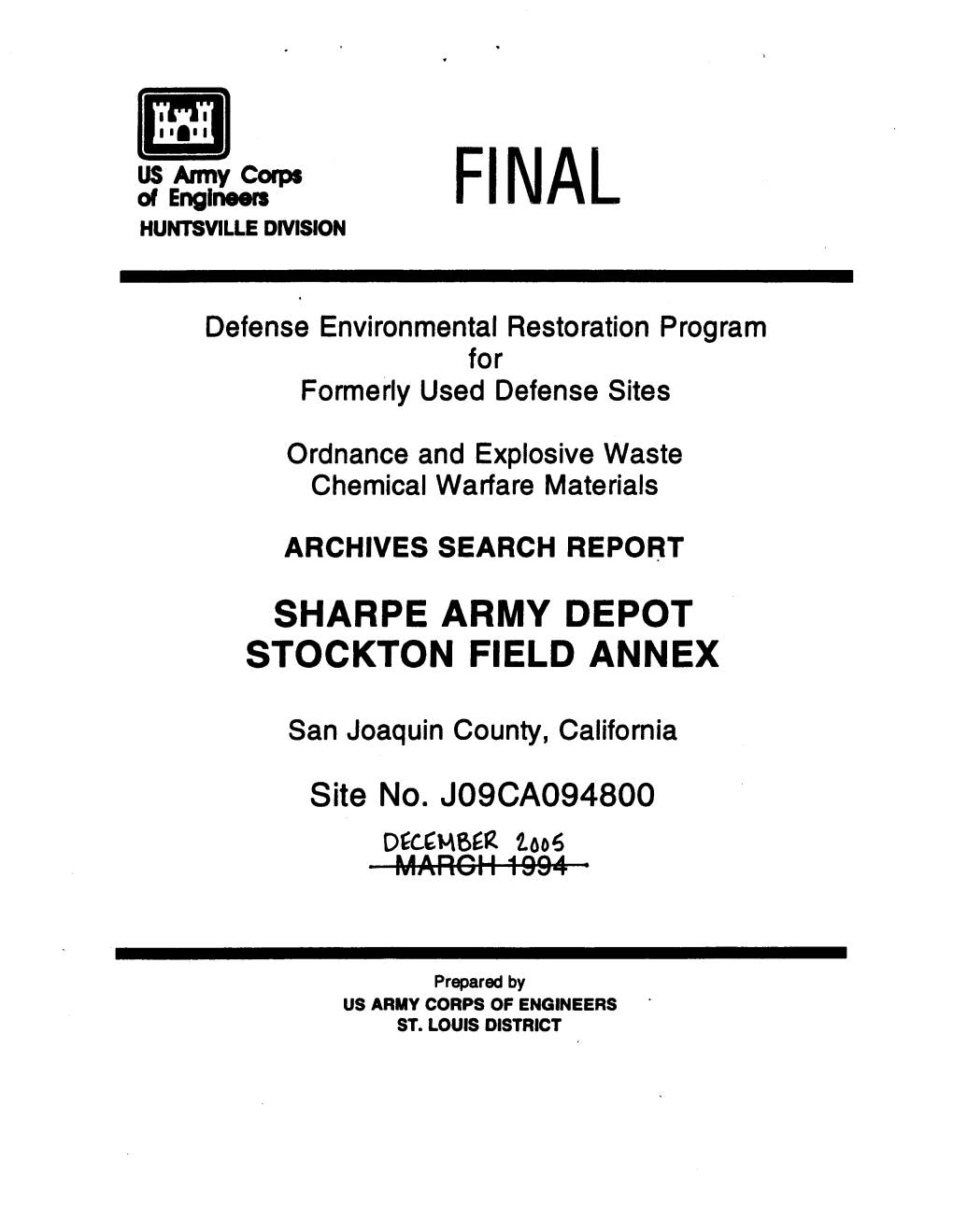 Sharpearmydepot Stockton Field Annex