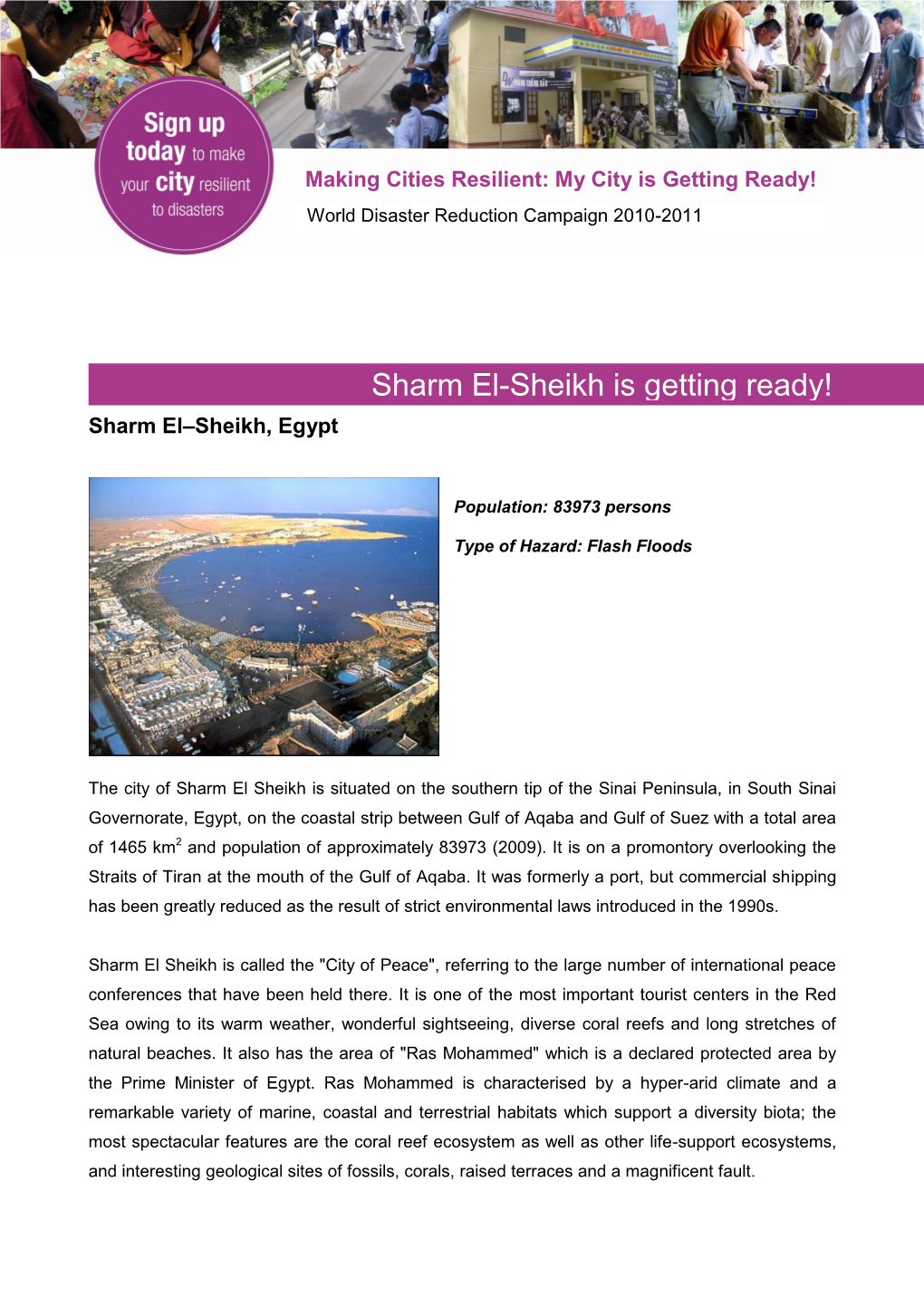 Sharm El-Sheikh Is Getting Ready! Sharm El–Sheikh, Egypt