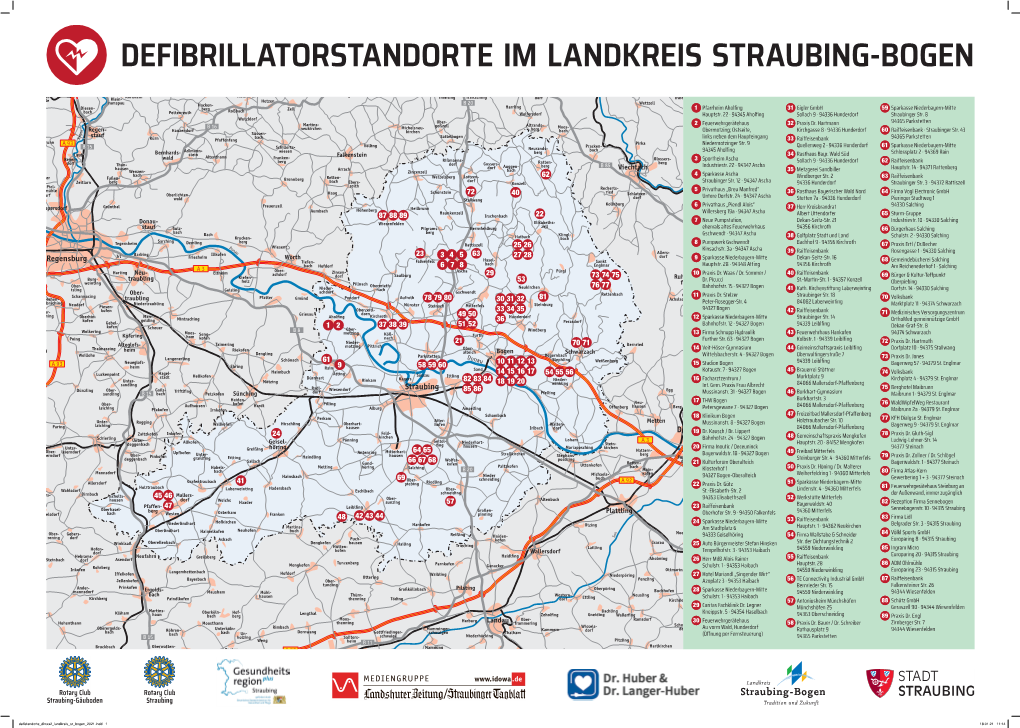 Defibrillatorstandorte Im Landkreis Straubing-Bogen