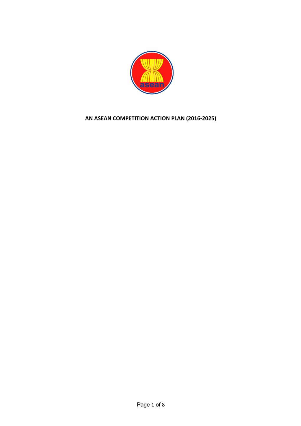 An Asean Competition Action Plan (2016-2025)