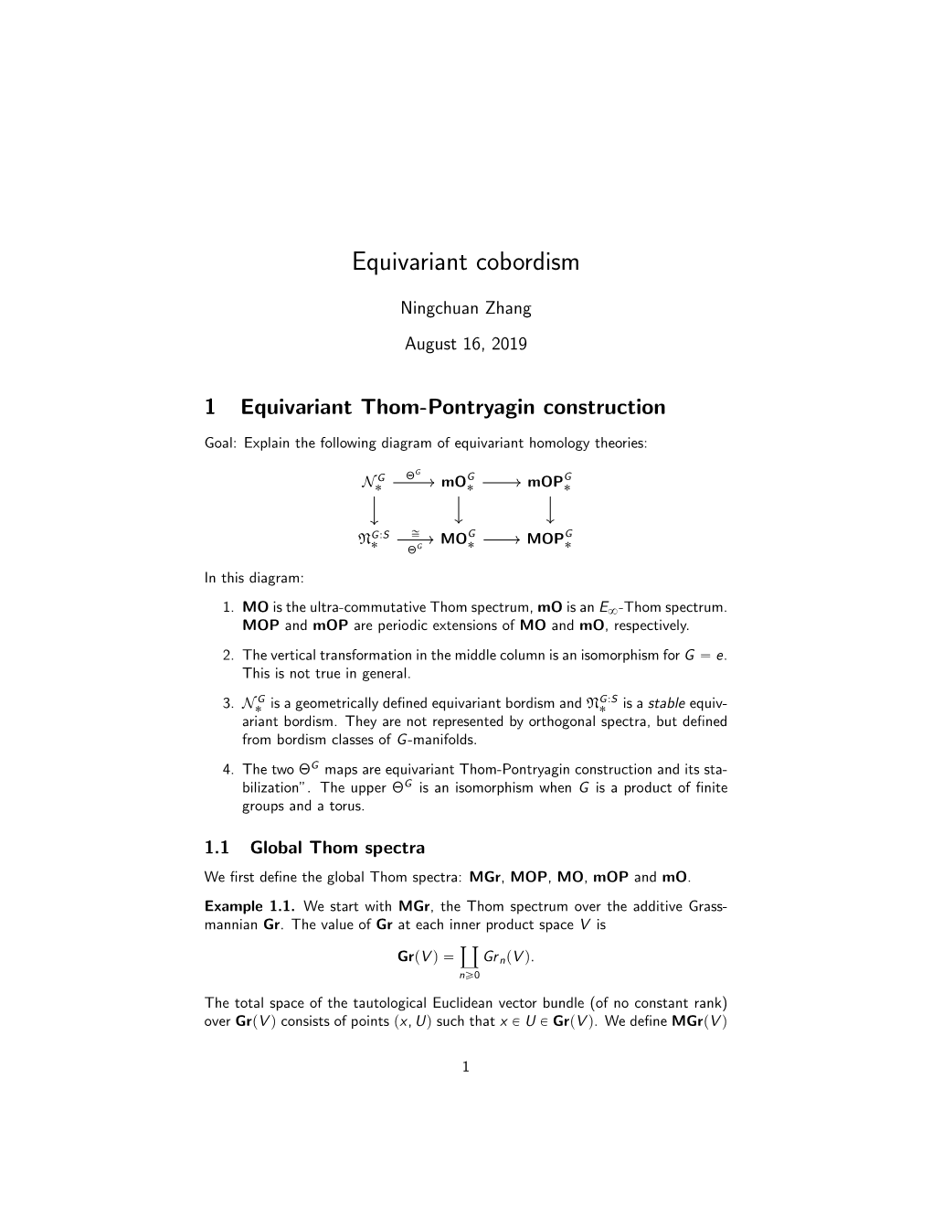 Equivariant Cobordism