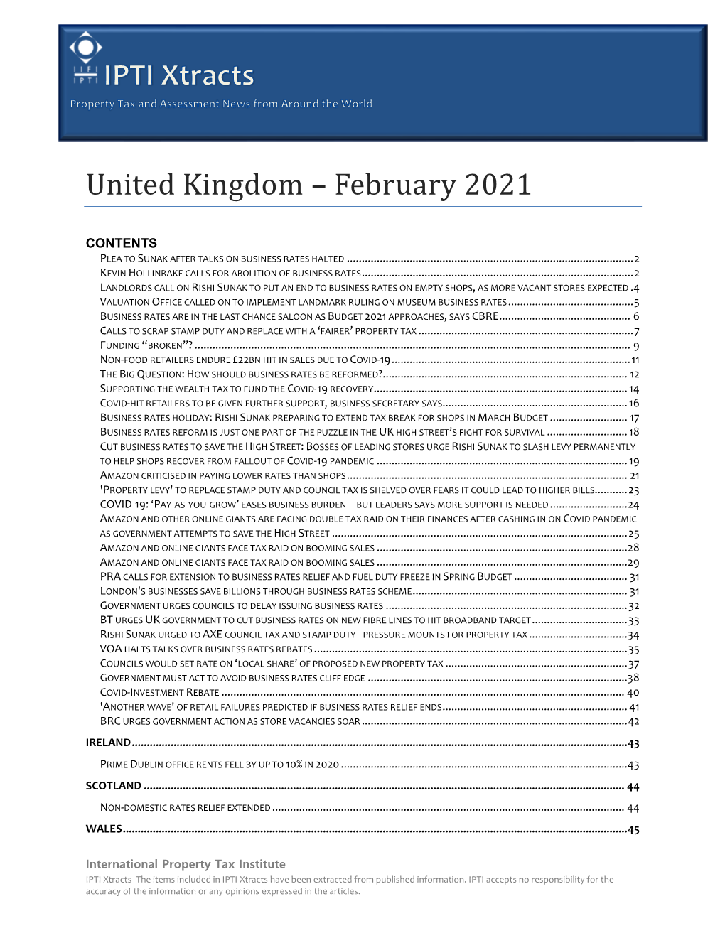 United Kingdom – February 2021