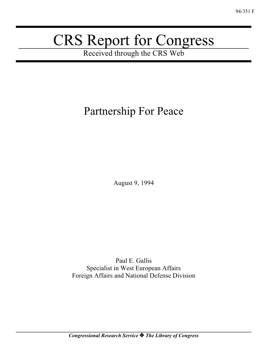 Partnership for Peace