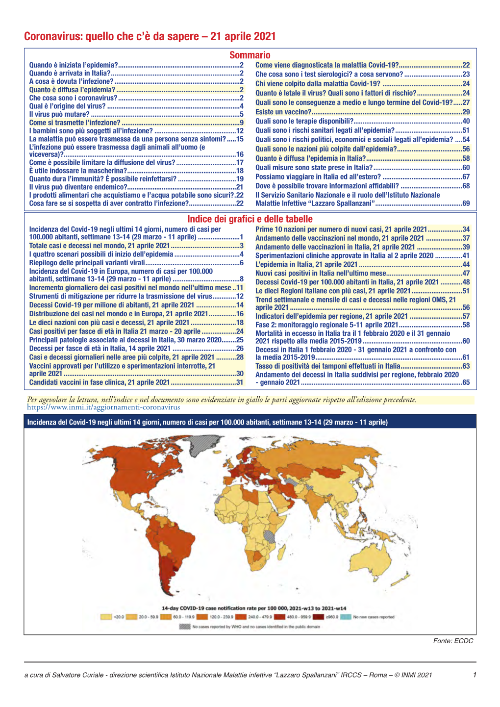 Coronavirus: Quello Che C'è Da Sapere – 21 Aprile 2021