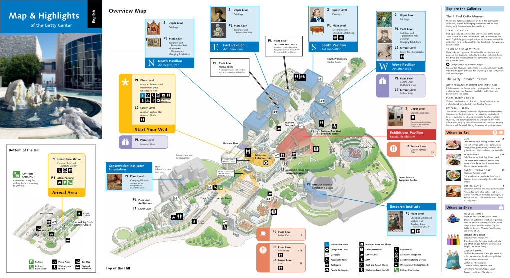 Map of the Getty Center (Opens PDF in New Window)