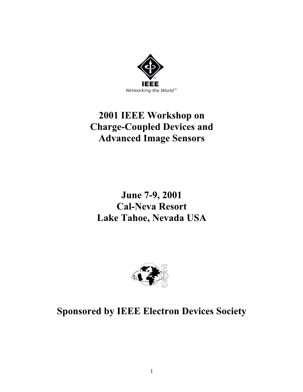 2001 IEEE Workshop on Charge-Coupled Devices and Advanced Image Sensors