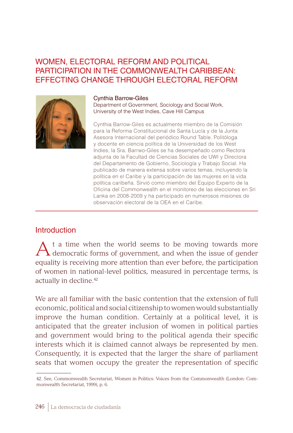 Introduction Women, Electoral Reform and Political Participation in The