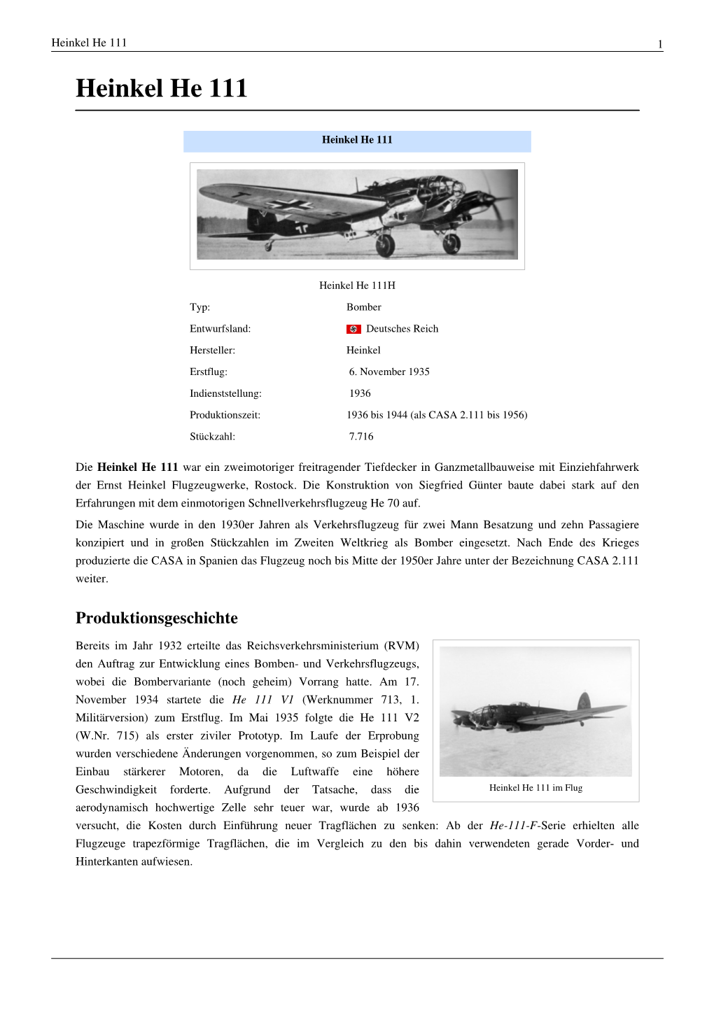 Heinkel He 111 1 Heinkel He 111