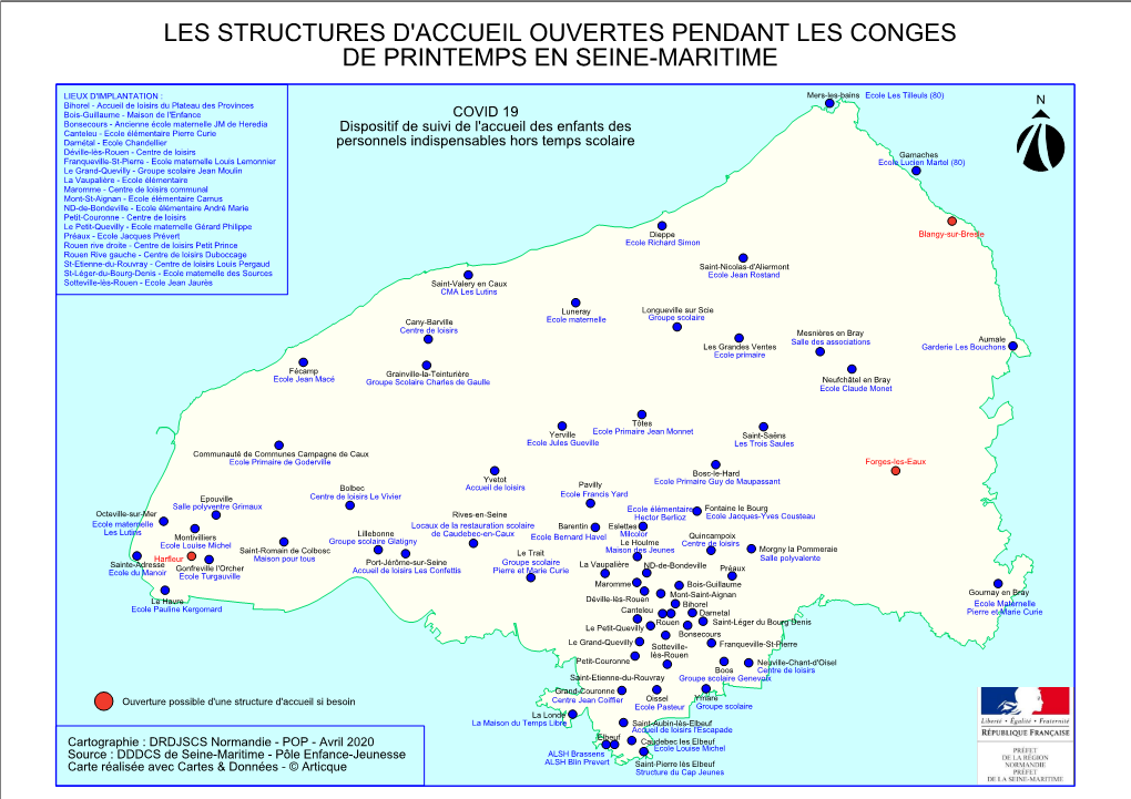 Les Structures D'accueil Ouvertes Pendant Les Conges De Printemps En Seine-Maritime