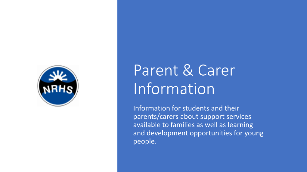 Parent & Carer Information