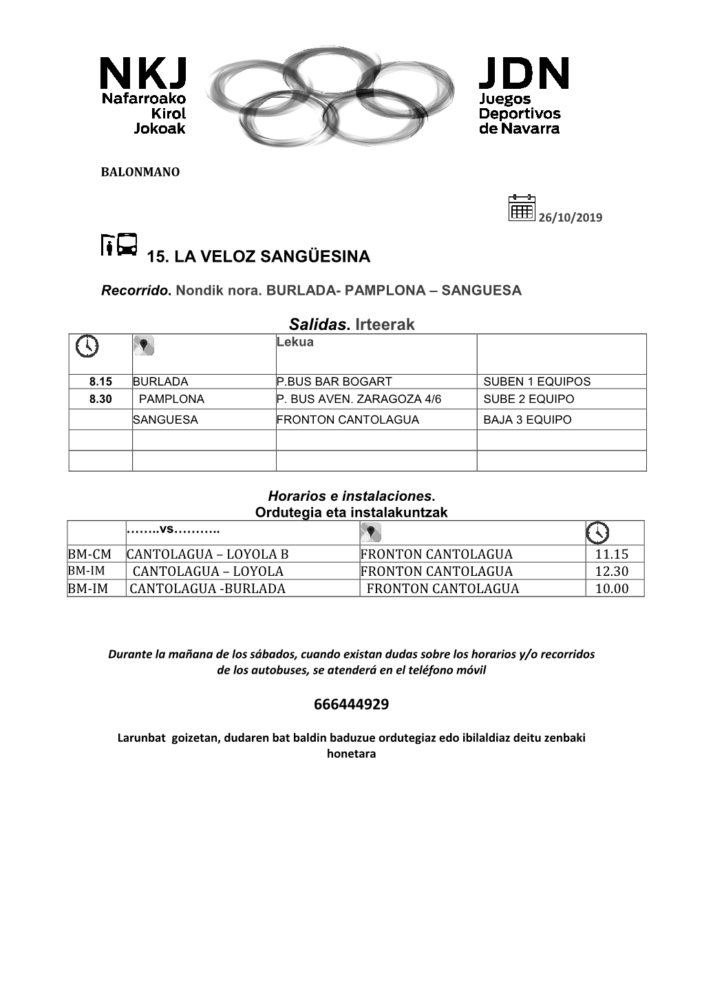 Autobuses JDN 26 Octubre