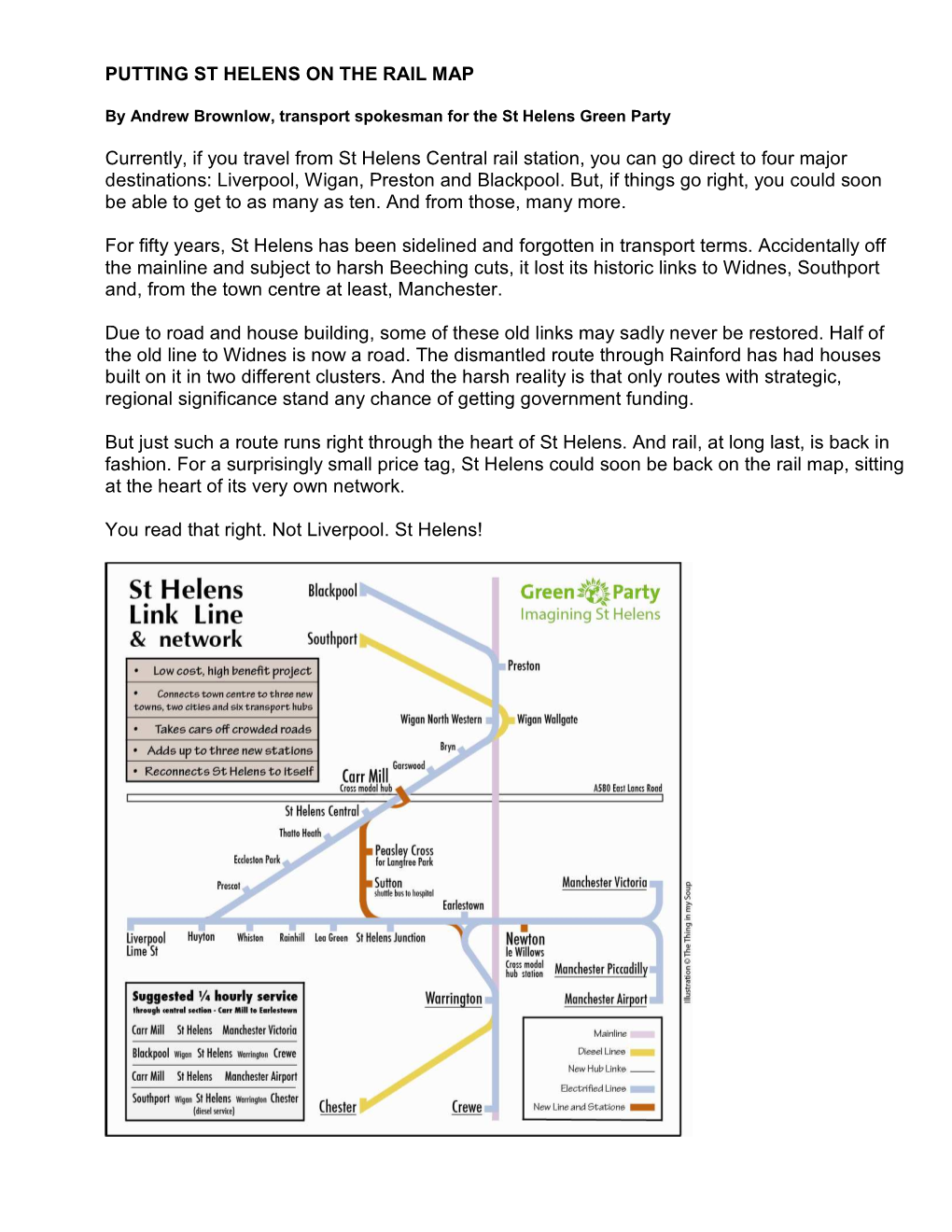 PUTTING ST HELENS on the RAIL MAP Currently, If You Travel from St