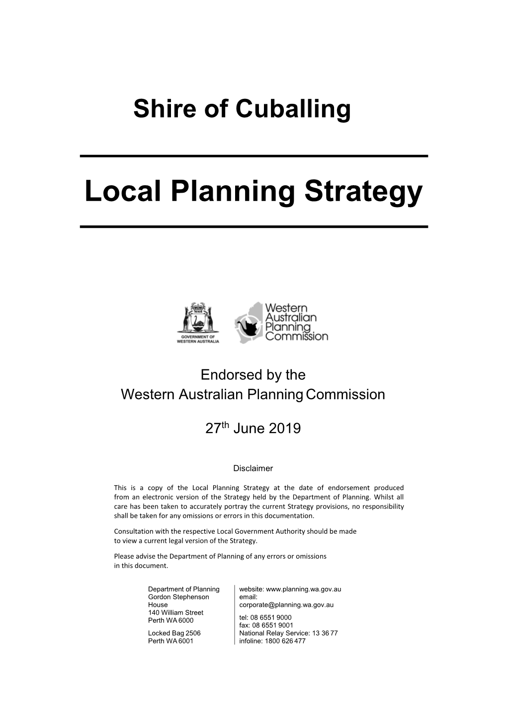 Local Planning Strategy