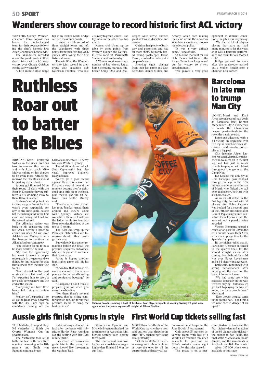 Ruthless Roar out to Batter the Blues