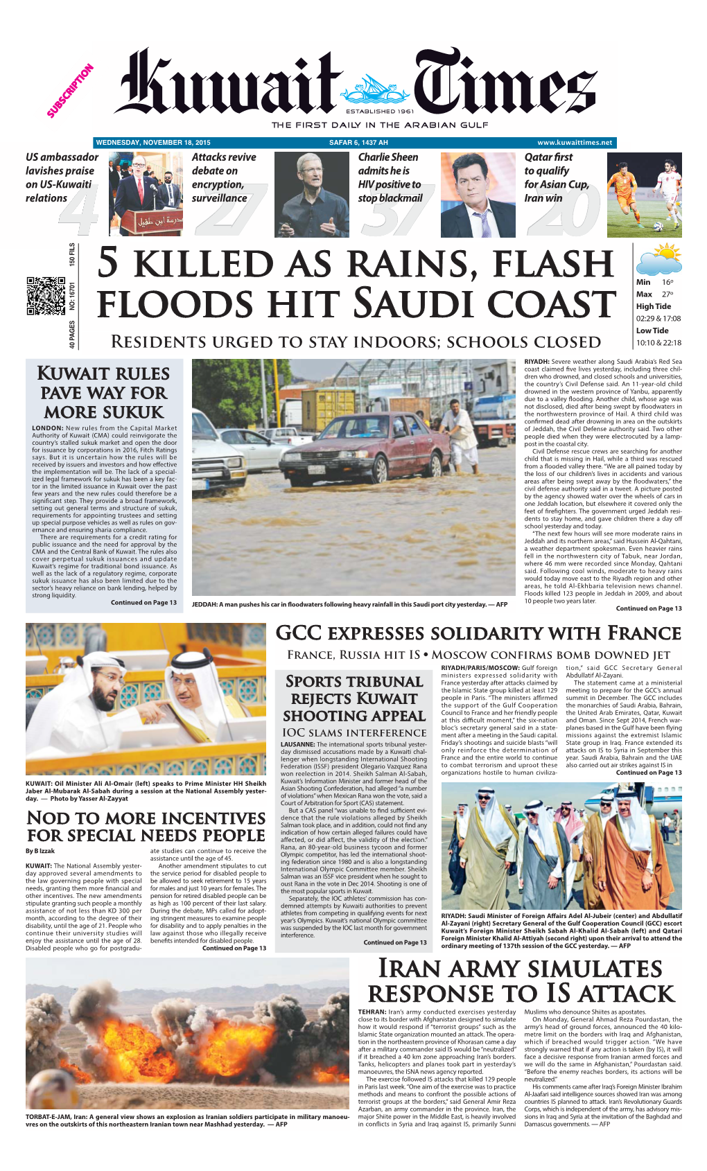 5 Killed As Rains, Flash Floods Hit Saudi Coast