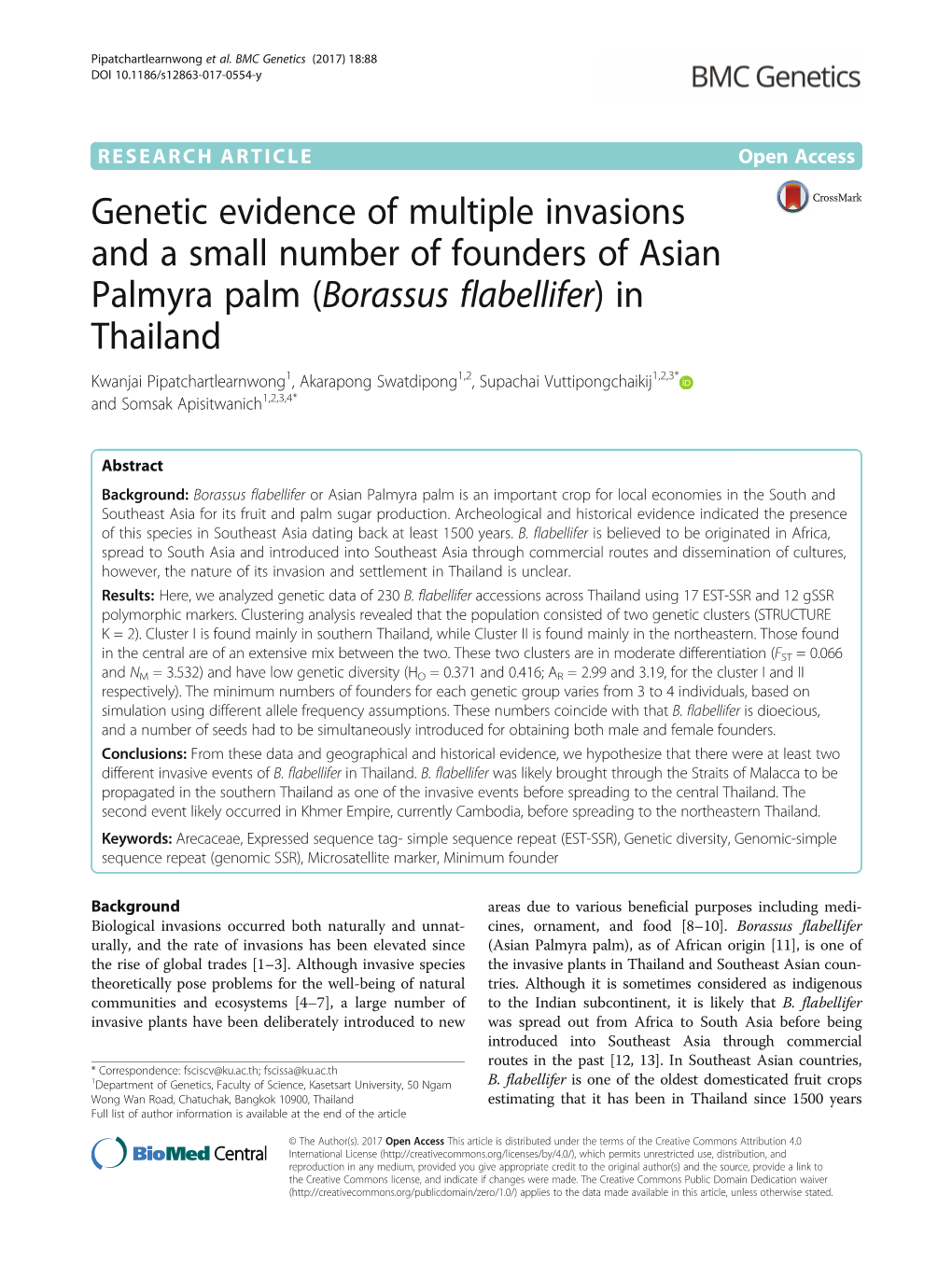 Genetic Evidence of Multiple Invasions and a Small Number of Founders Of