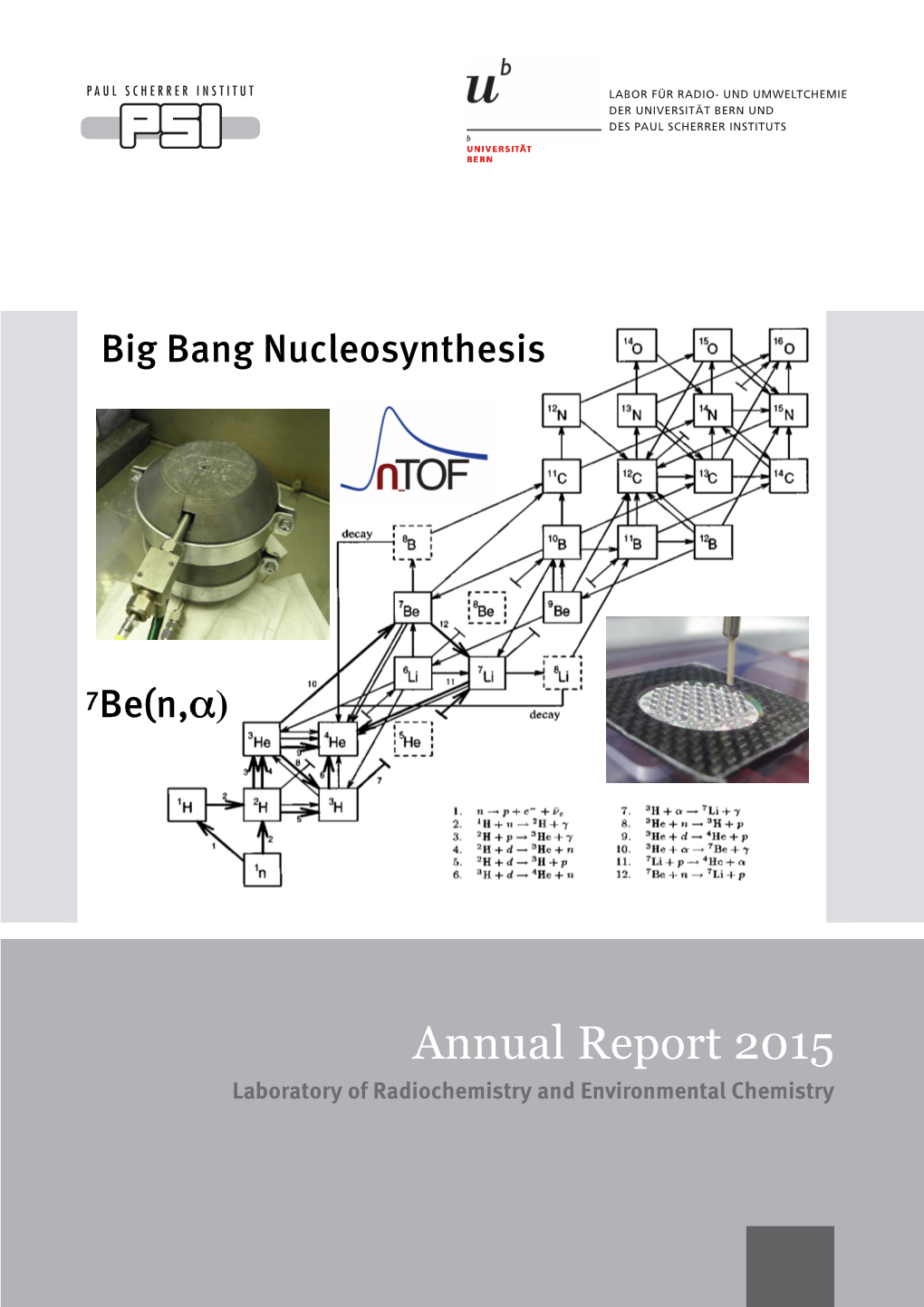 Annual Report 2015 Laboratory of Radiochemistry and Environmental Chemistry Cover