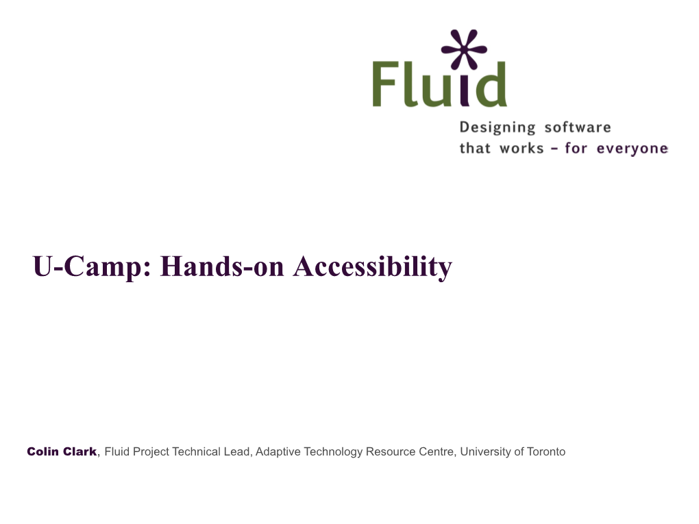 Hands-On Accessibility