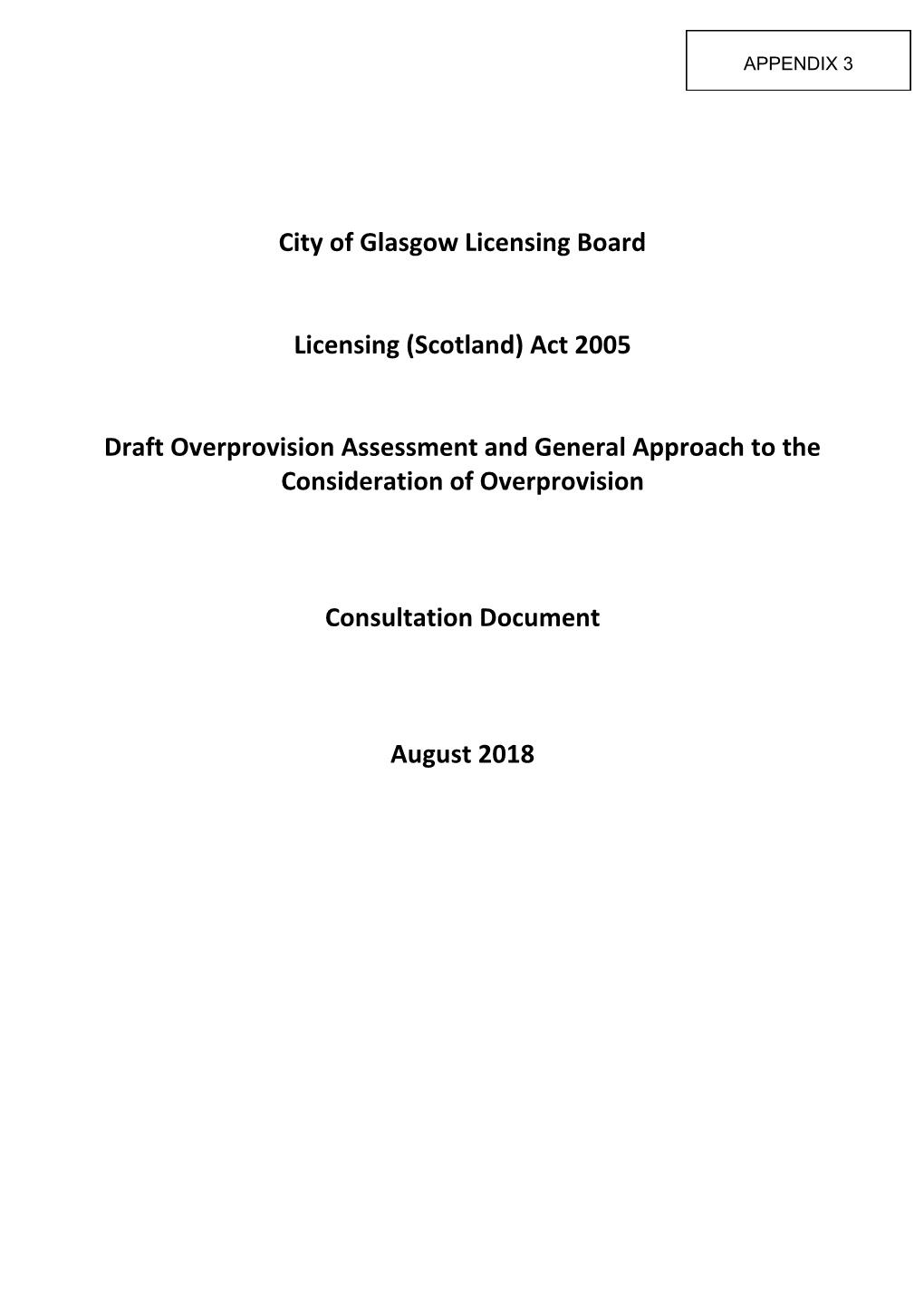 City of Glasgow Licensing Board