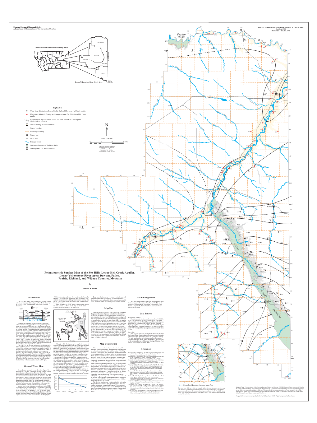 Potentiometric Surface Map of the Fox Hills-Lower Hell Creek Aquifer