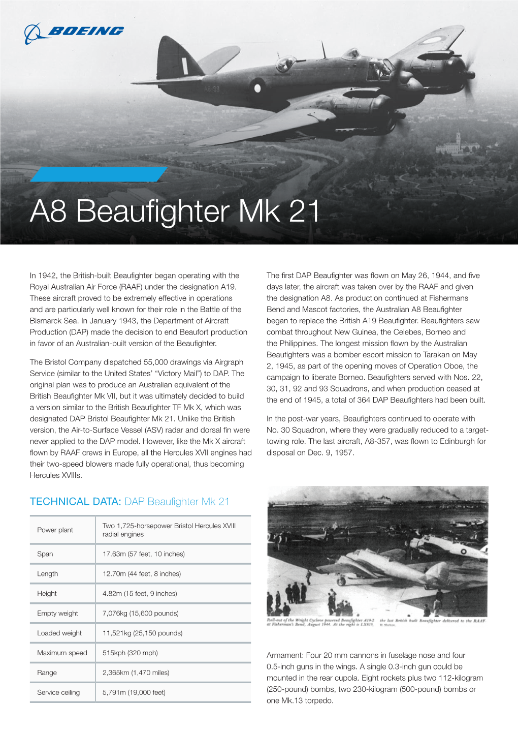 A8 Beaufighter Mk 21